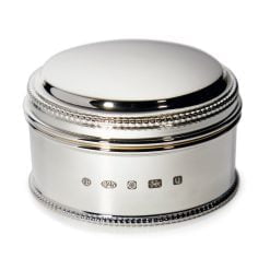 Sterling Silver Large Round Bead Keepsake Box by Francis Howard