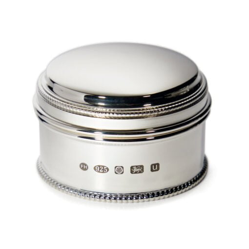 Sterling Silver Medium Round Bead Keepsake Box by Francis Howard