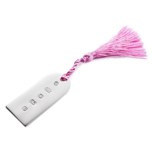 Sterling Silver Arch Bookmark with Pink Tassel from Francis Howard