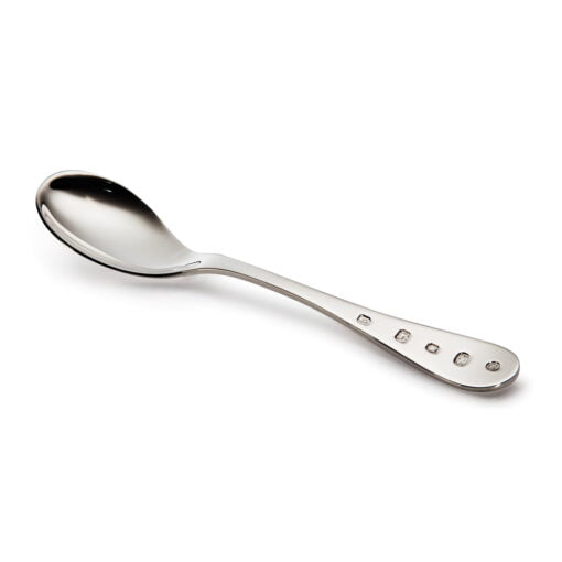 Sterling Silver Modern Children's Spoon with Feature Hallmark by Francis Howard