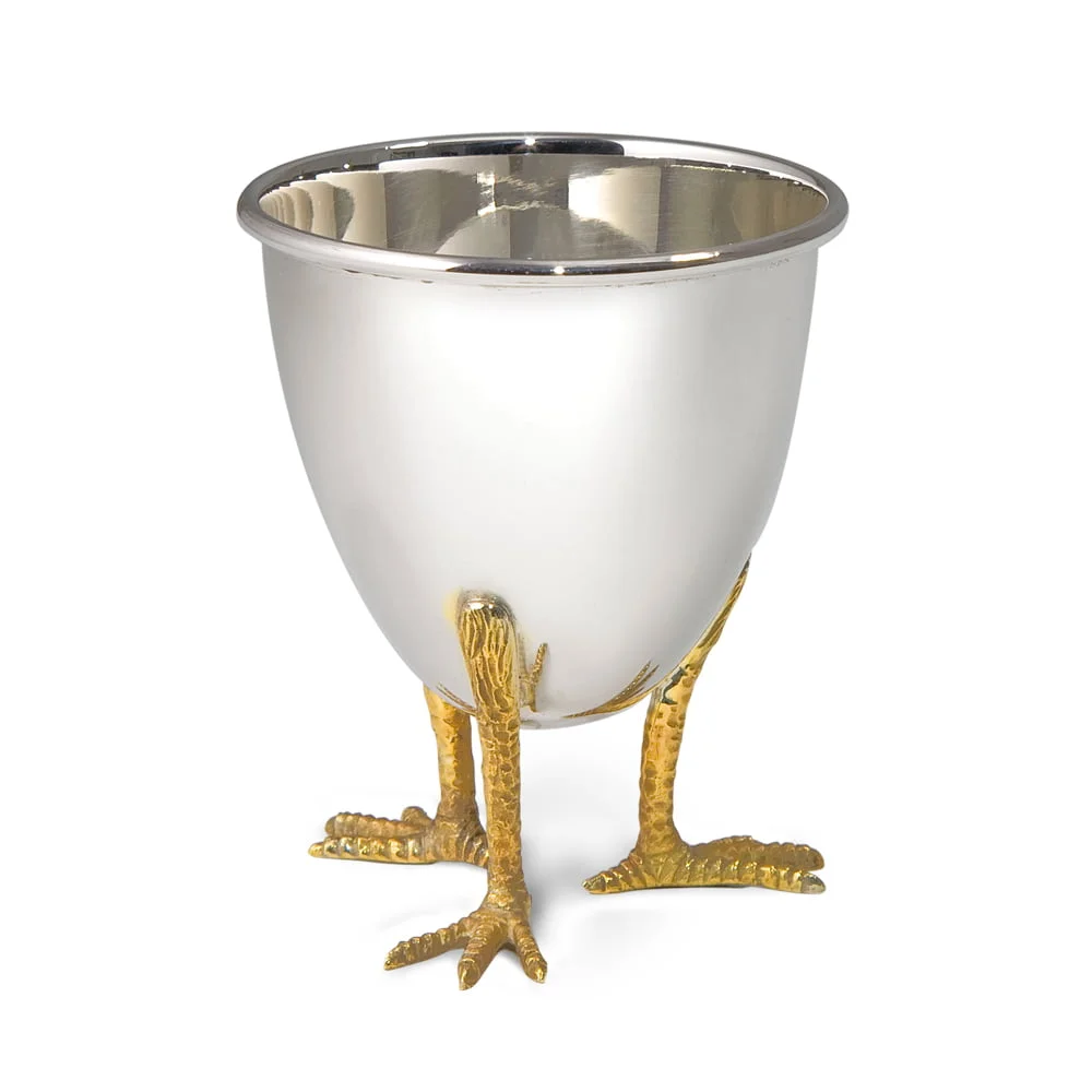 Sterling Silver Chicken Leg Egg Cup by Francis Howard