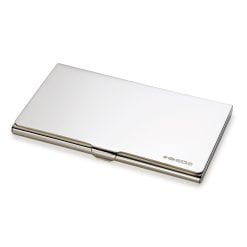 silver business card holder