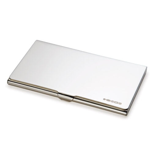 silver business card holder