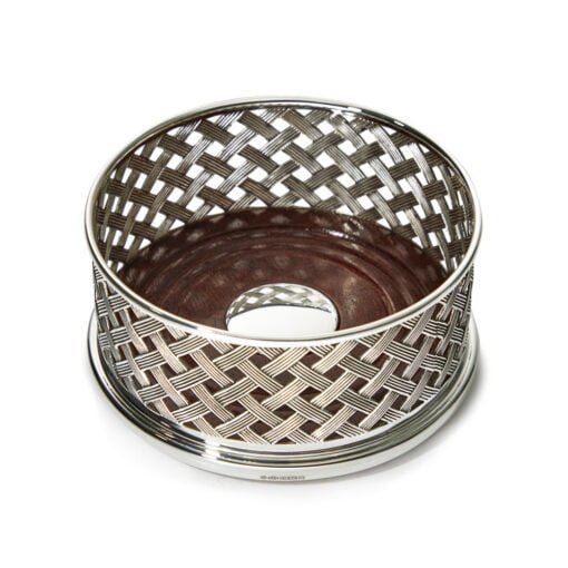 Sterling Silver Weave Wine Bottle Coaster from Francis Howard