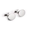 Sterling Silver Plain Oval Post Cufflinks from Francis Howard