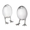 Sterling Silver "Eggs on Legs" Salt and Pepper Pots from Francis Howard