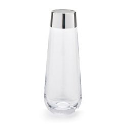 Sterling Silver Tall Glass Vase by Francis Howard