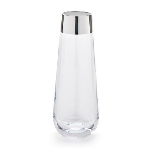 Sterling Silver Tall Glass Vase by Francis Howard