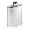 Sterling Silver Hammered 7 oz Captive Top Hip Flask from Francis Howard
