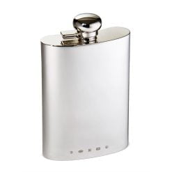 Sterling Silver Hallmarked Captive Top 7 oz Hip Flask from Francis Howard