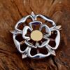 Sterling Silver and Bronze Tudor Rose Brooch