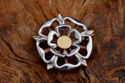 Sterling Silver and Bronze Tudor Rose Brooch