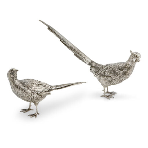 Sterling Silver Medium Pheasants Pair from Francis Howard