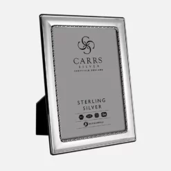 Sterling Silver Egg and Bead Photograph Frame - Carrs Silver