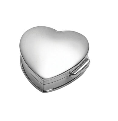 sterling silver heart shaped trinket box