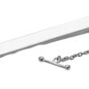 Sterling Silver Tie Slide with Buttonhole Chain