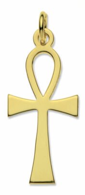 yellow gold ankh cross pendant