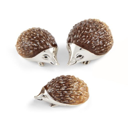 Saturno Sterling Silver with Enamel Hedgehog Figurine