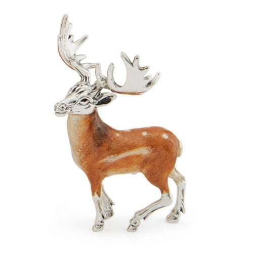 Saturno Sterling Silver with Enamel Fallow Deer Figurines - Image 3