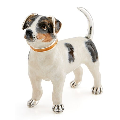 Saturno Silver with Enamel Jack Russell Figurine - Image 2