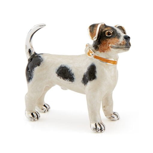 Saturno Silver with Enamel Jack Russell Figurine - Image 3