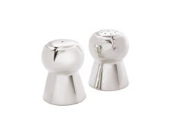 Sterling Silver salt and pepper shakers in the form of champagne corks