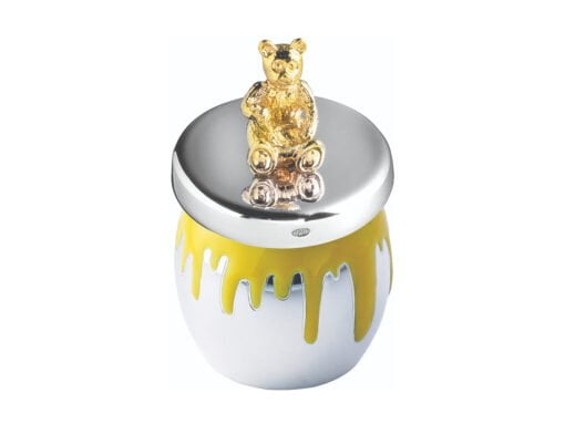 Sterling Silver Bear Runny Honey Jar Keepsake Box by Carrs Silver
