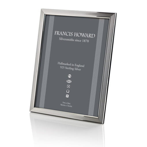 Sterling Silver Engine Turned Oxford Photograph Frame by Francis Howard