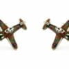 saturno silver spitfire cufflinks