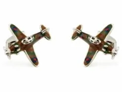 saturno silver spitfire cufflinks