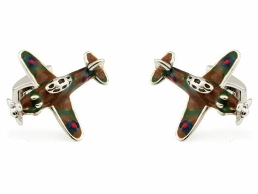 saturno silver spitfire cufflinks
