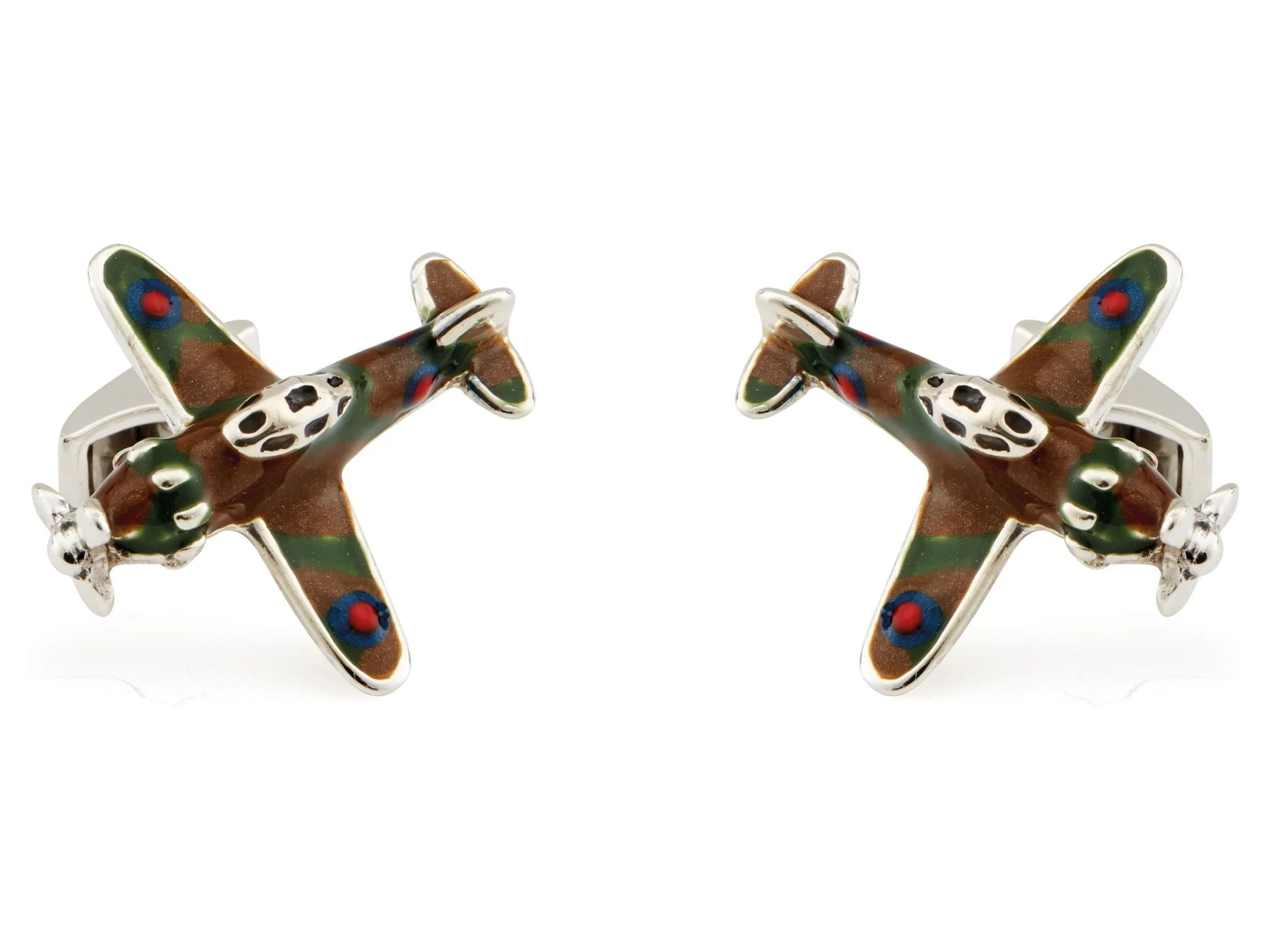 saturno silver spitfire cufflinks