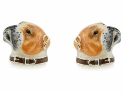 saturno silver bulldog cufflinks