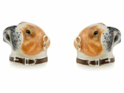 saturno silver bulldog cufflinks