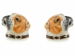 saturno silver bulldog cufflinks