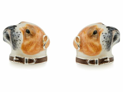 saturno silver bulldog cufflinks