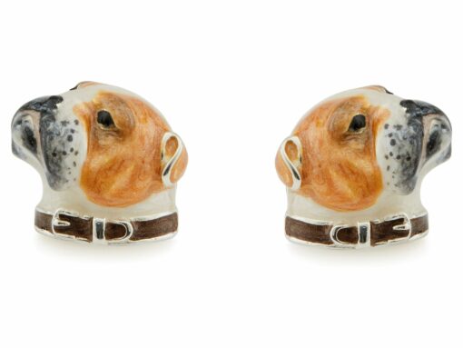 saturno silver bulldog cufflinks