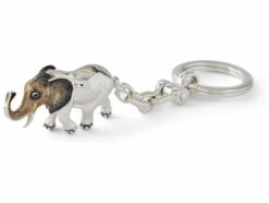 Saturno Silver Elephant Keyring