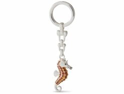 Saturno Silver Seahorse Keyring