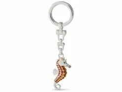 Saturno Silver Seahorse Keyring
