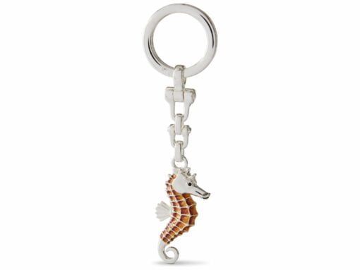 Saturno Silver Seahorse Keyring