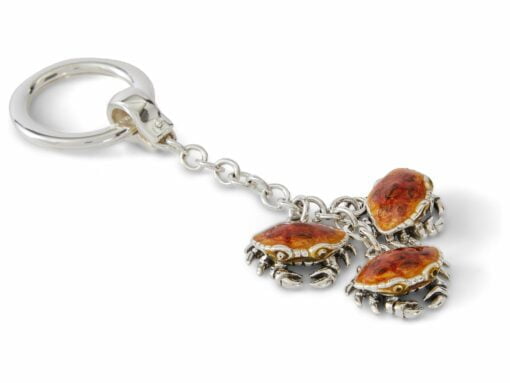 Saturno Silver Crab Keyring
