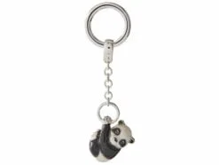 Saturno Silver Hanging Panda Keyring