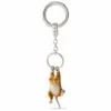 saturno silver ginger cat keyring