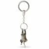 Saturno Silver Hanging Tabby Cat Keyring
