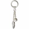 Saturno Sterling Silver Football Keyring