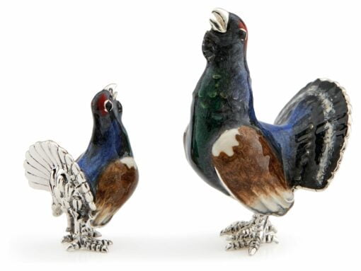Saturno Silver Capercaille Figurine