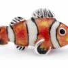 Saturno Silver with Enamel Miniature Nemo Fish Figurine
