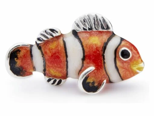 Saturno Silver with Enamel Miniature Nemo Fish Figurine