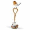 Saturno Silver Robin on a Spade Ornament